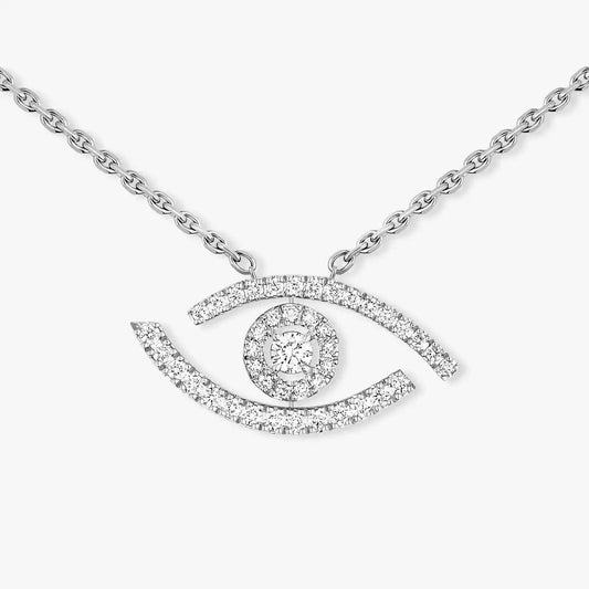 [Royal Jewellery]Pave_ Diamond Necklace Lucky Eye