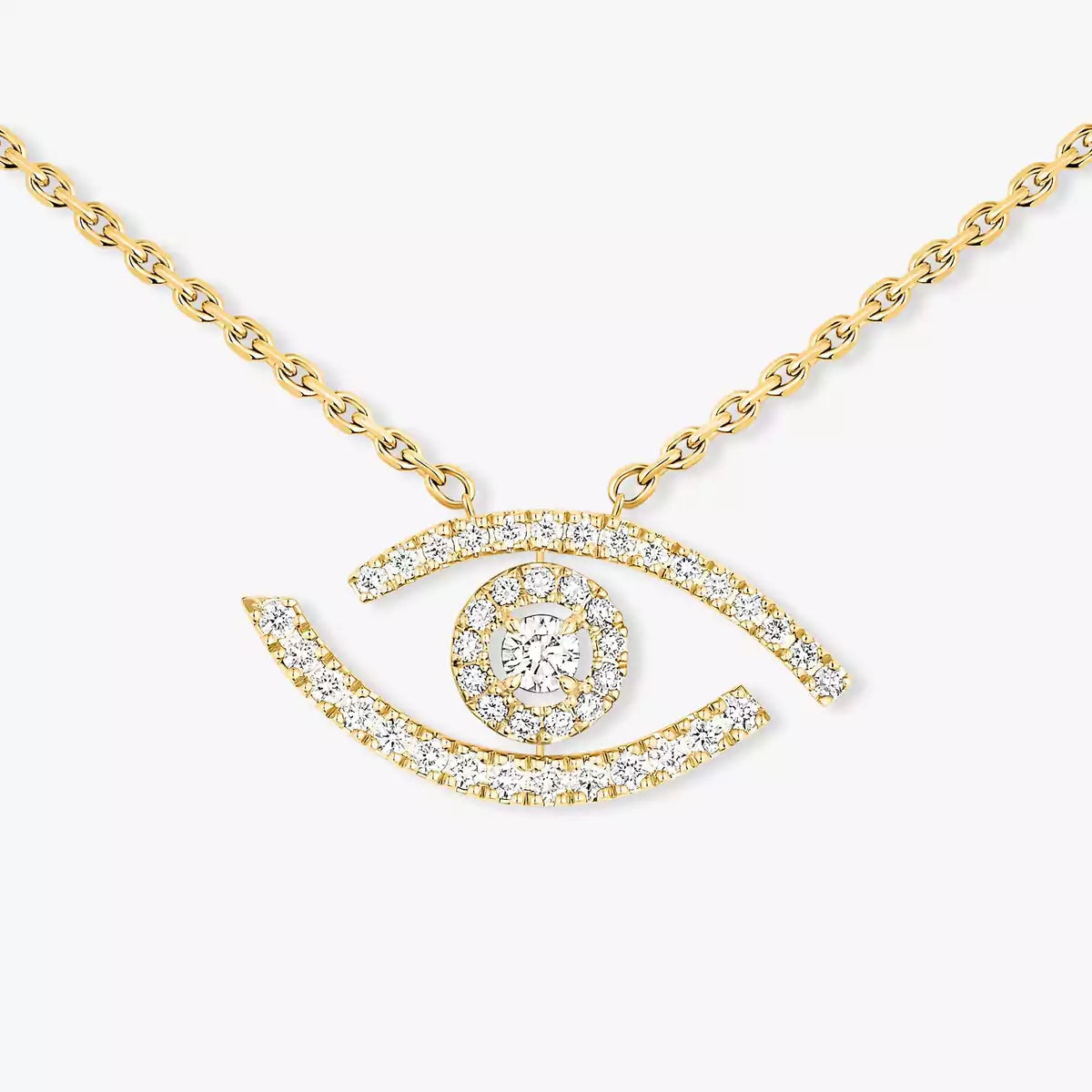 [Royal Jewellery]Pave_ Diamond Necklace Lucky Eye