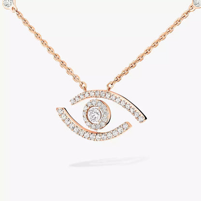 [Royal Jewellery]Pave_ Diamond Necklace Lucky Eye