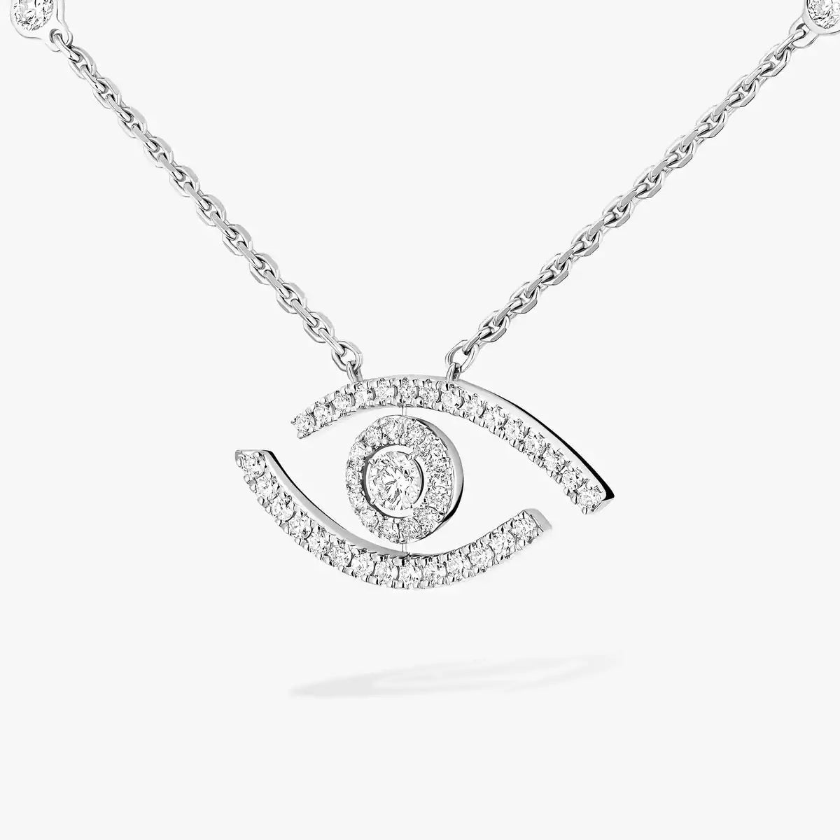 [Royal Jewellery]Pave_ Diamond Necklace Lucky Eye