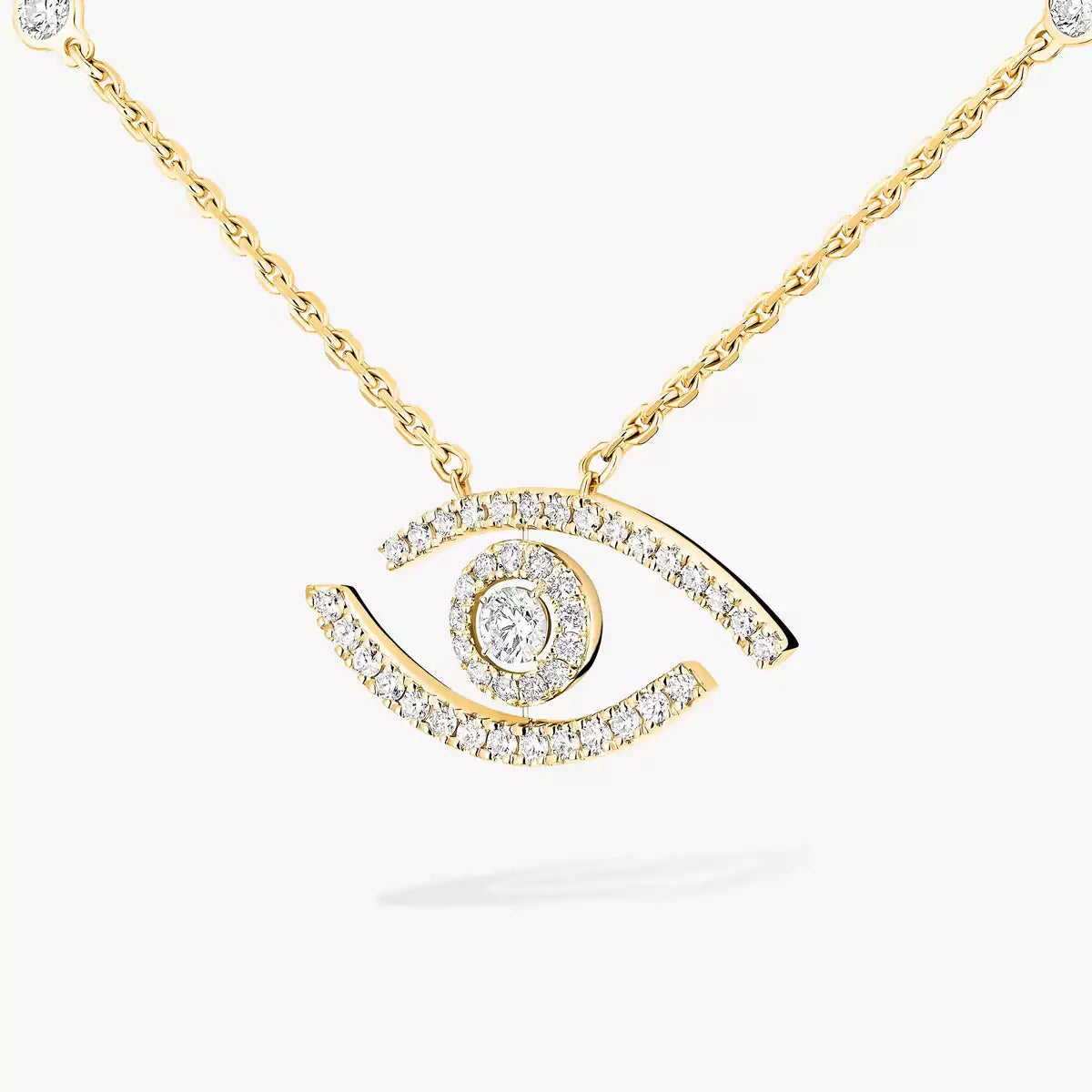 [Royal Jewellery]Pave_ Diamond Necklace Lucky Eye