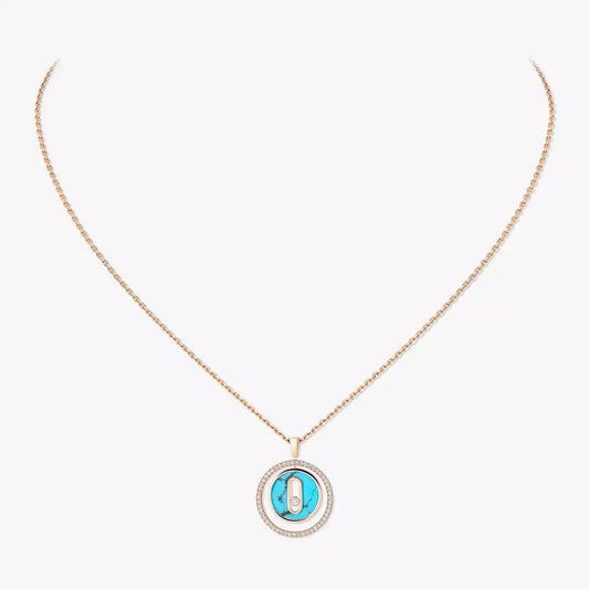 [Royal Jewellery]Lucky Move Diamond Necklace in Rose Gold and White Mother-of-Pearl