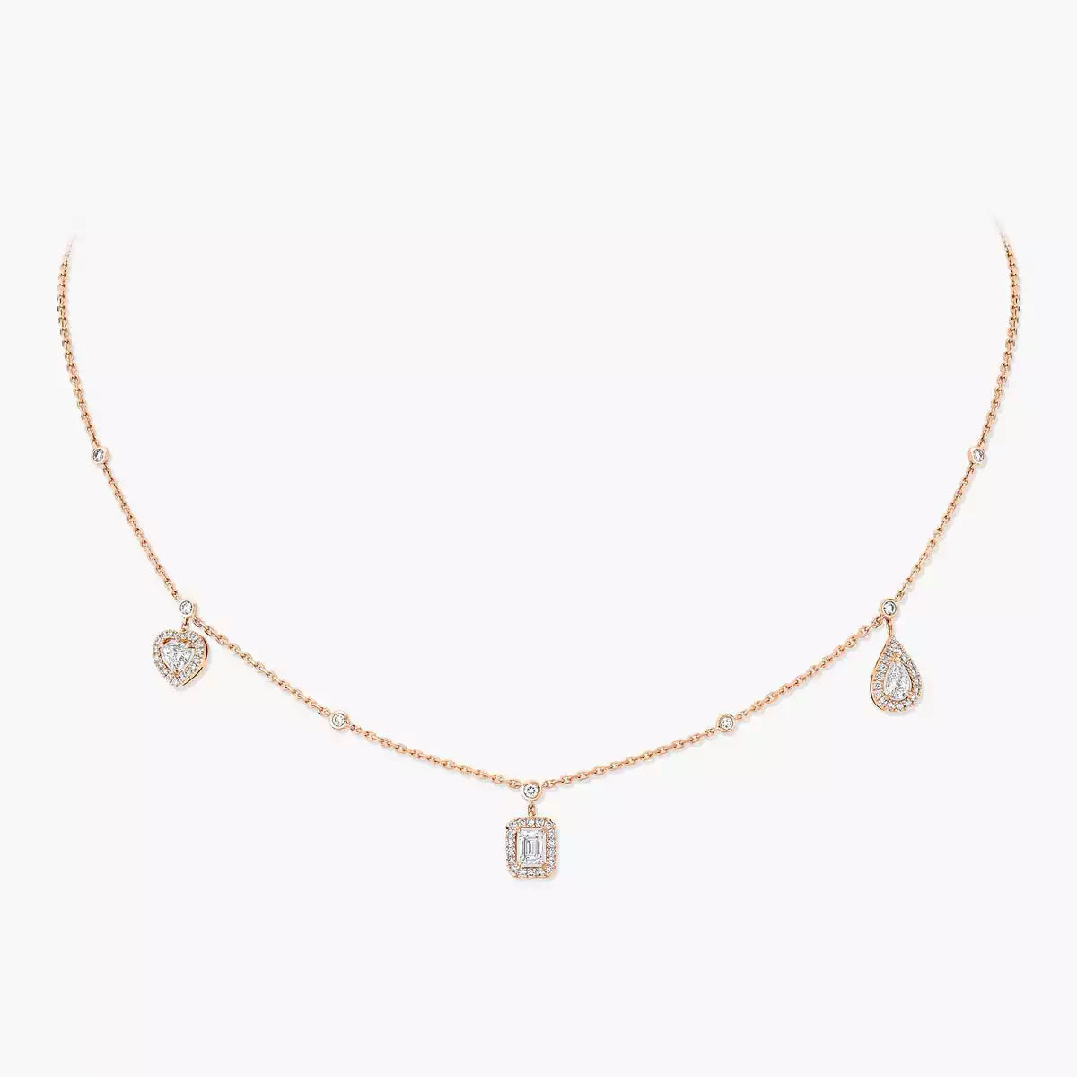 [Royal Jewellery]My Twin Diamond Necklace in Silver
