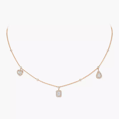 [Royal Jewellery]My Twin Diamond Necklace in Silver
