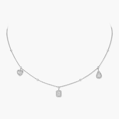 [Royal Jewellery]My Twin Diamond Necklace in Silver
