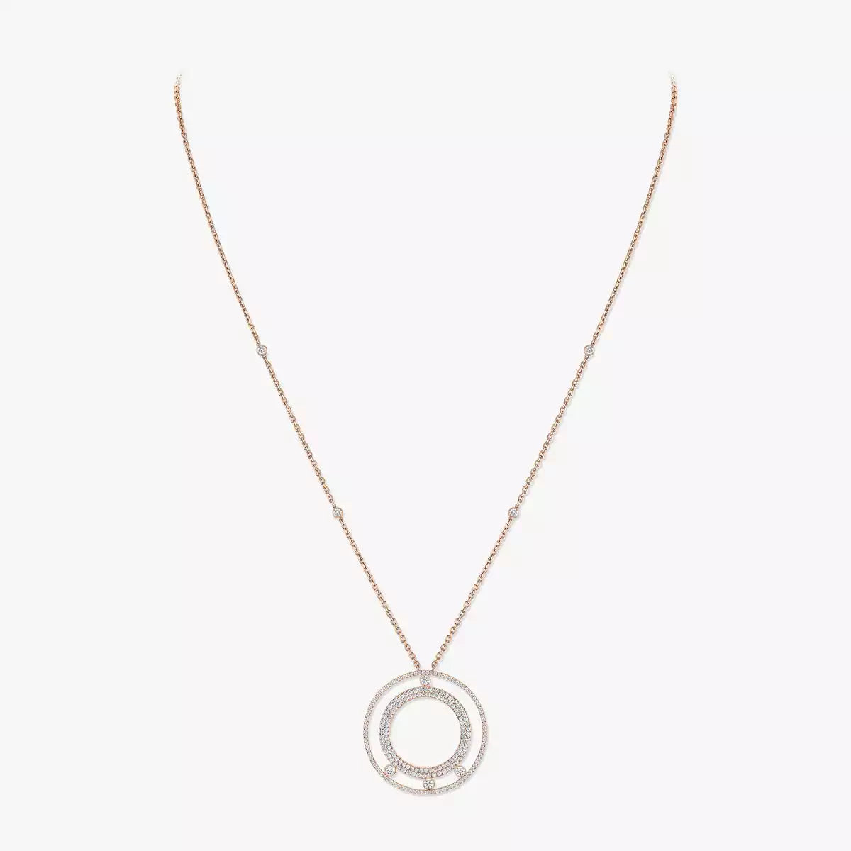 [Royal Jewellery]Move Romane Long Pave_-Set Diamond Necklace