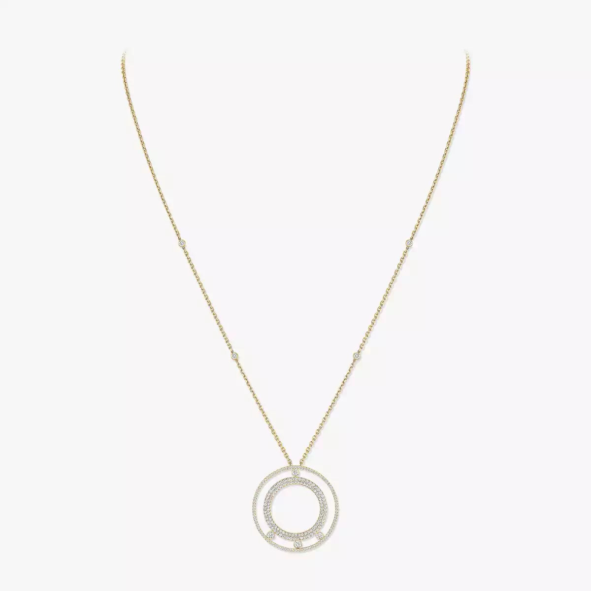 [Royal Jewellery]Move Romane Long Pave_-Set Diamond Necklace