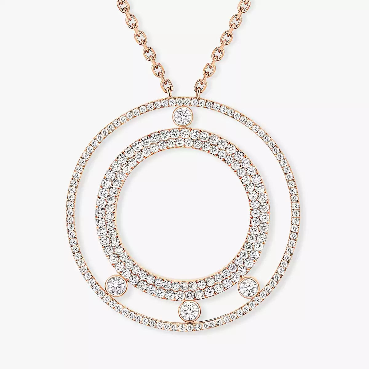 [Royal Jewellery]Move Romane Long Pave_-Set Diamond Necklace