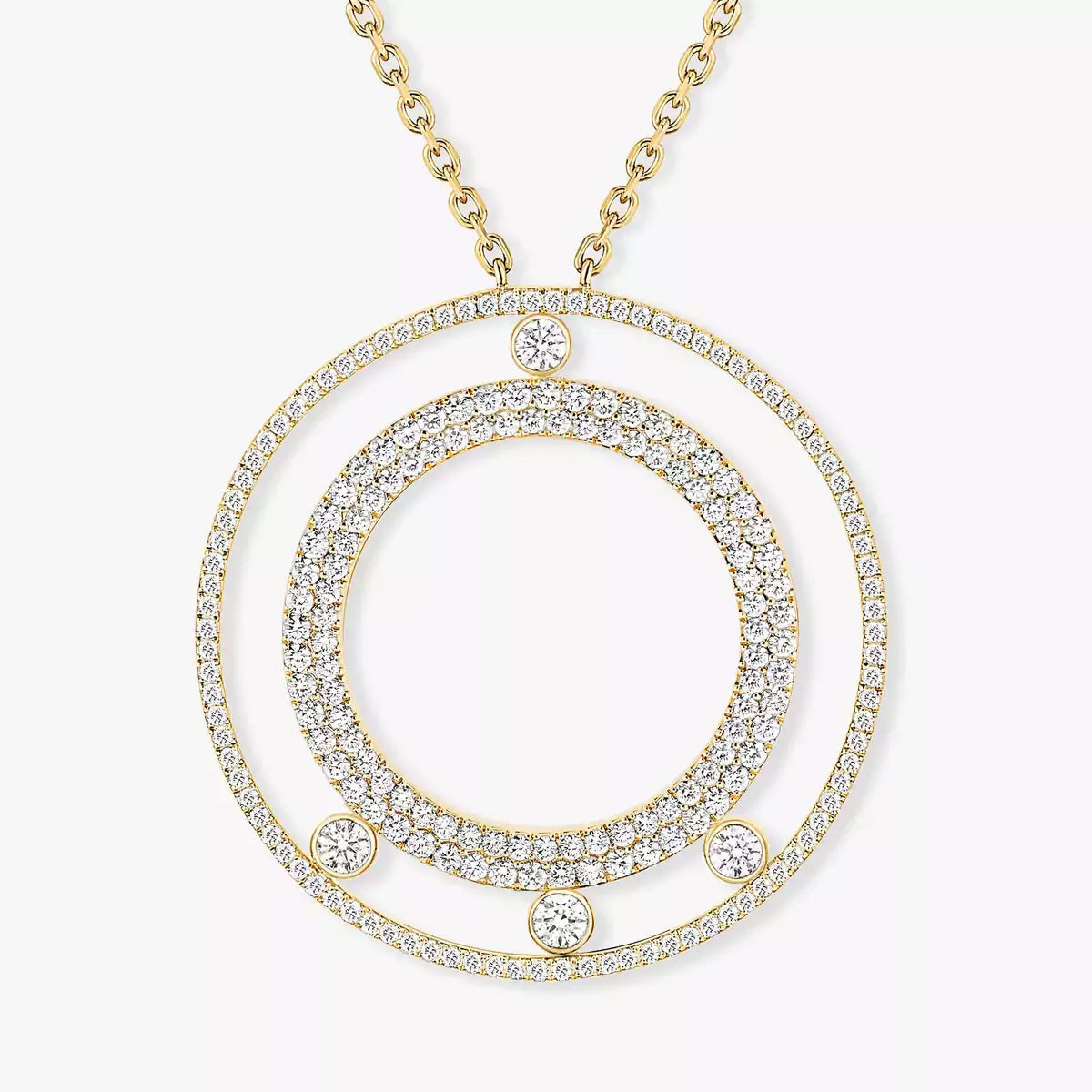 [Royal Jewellery]Move Romane Long Pave_-Set Diamond Necklace