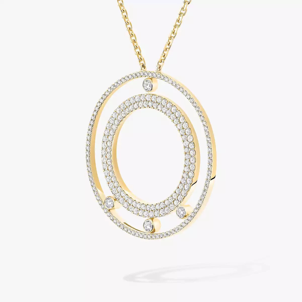 [Royal Jewellery]Move Romane Long Pave_-Set Diamond Necklace
