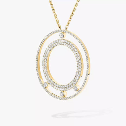 [Royal Jewellery]Move Romane Long Pave_-Set Diamond Necklace