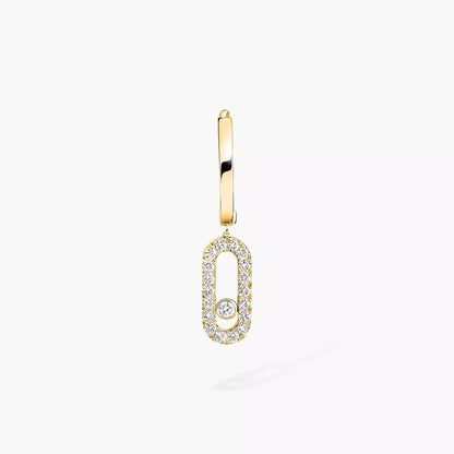 [Royal Jewellery]Move Uno Single Diamond Hoop Earring