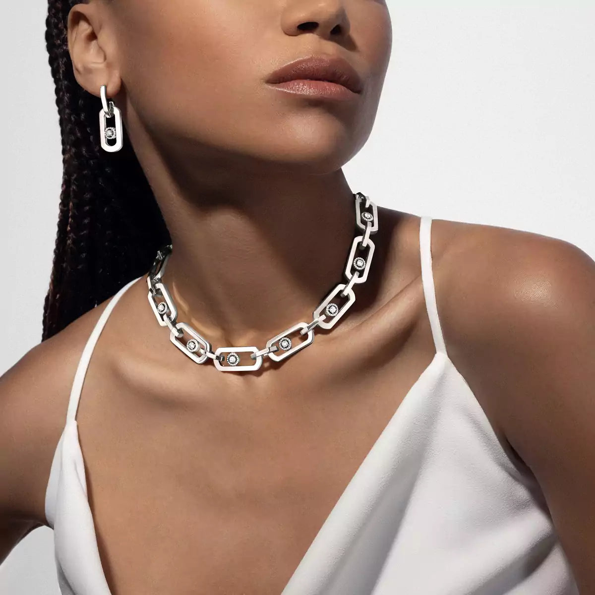 [Royal Jewellery]So Move XL Diamond Pendant Earrings