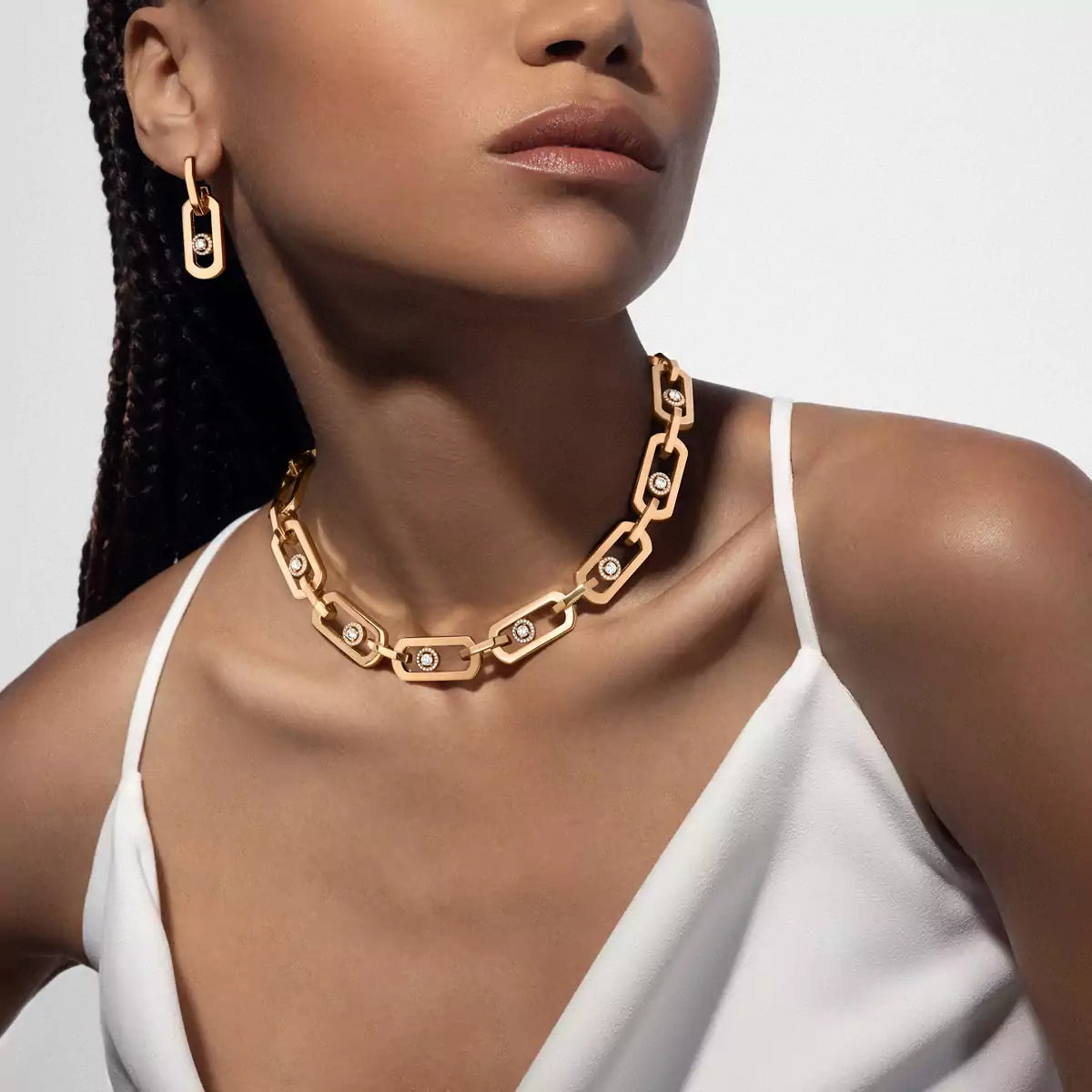 [Royal Jewellery]So Move XL Diamond Pendant Earrings