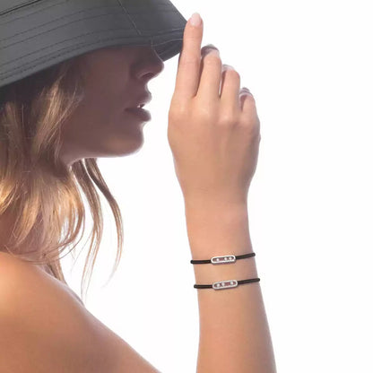 [Royal Jewellery]Messika Care(s) pink cord pavé bracelet
