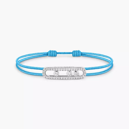 [Royal Jewellery]Messika Care(s) pink cord pavé bracelet