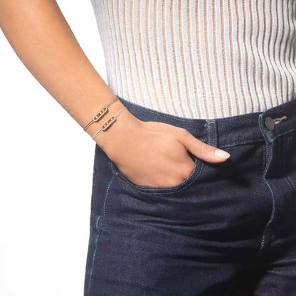 [Royal Jewellery]Messika Care(s) pink cord pavé bracelet