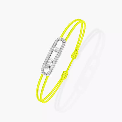 [Royal Jewellery]Messika Care(s) pink cord pavé bracelet