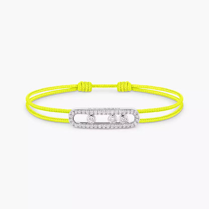 [Royal Jewellery]Messika Care(s) pink cord pavé bracelet