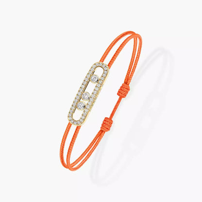 [Royal Jewellery]Messika Care(s) pink cord pavé bracelet