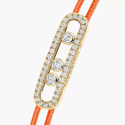 [Royal Jewellery]Messika Care(s) pink cord pavé bracelet