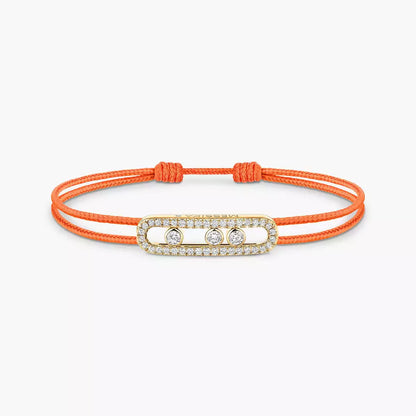 [Royal Jewellery]Messika Care(s) pink cord pavé bracelet