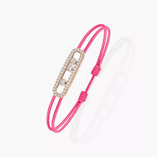 [Royal Jewellery]Messika Care(s) pink cord pavé bracelet