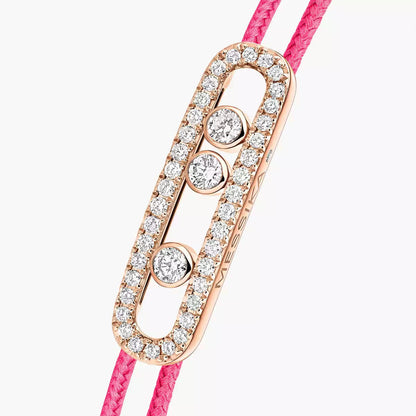 [Royal Jewellery]Messika Care(s) pink cord pavé bracelet