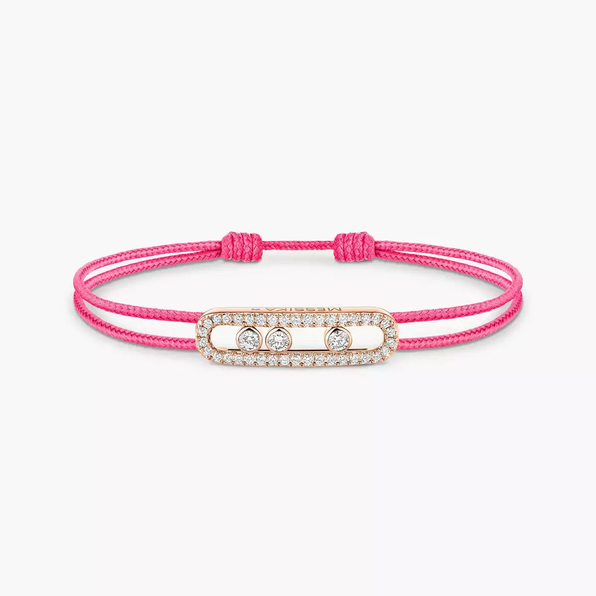 [Royal Jewellery]Messika Care(s) pink cord pavé bracelet