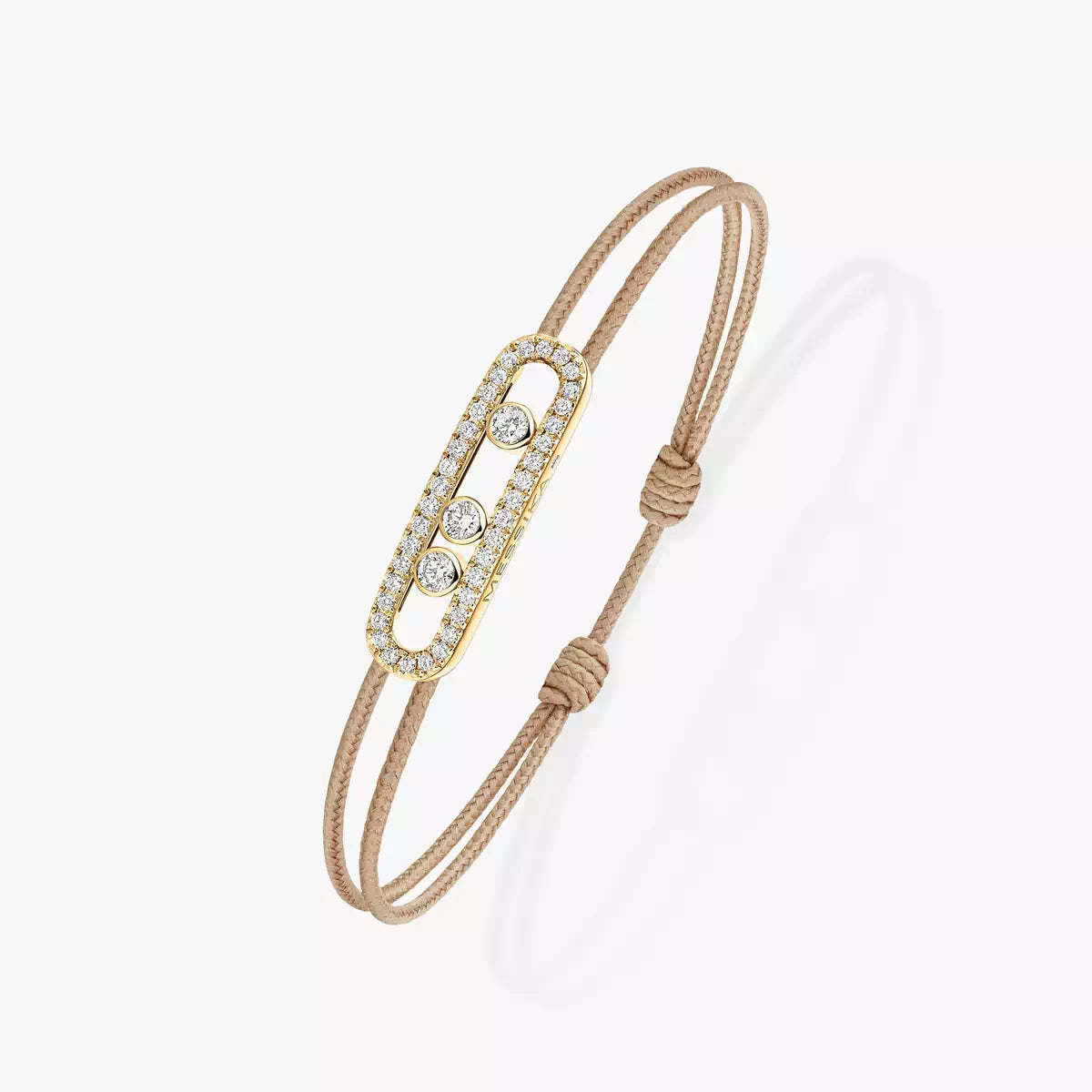 [Royal Jewellery]Messika Care(s) pink cord pavé bracelet
