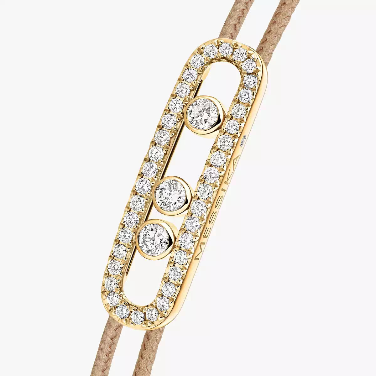 [Royal Jewellery]Messika Care(s) pink cord pavé bracelet