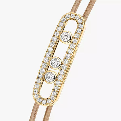 [Royal Jewellery]Messika Care(s) pink cord pavé bracelet