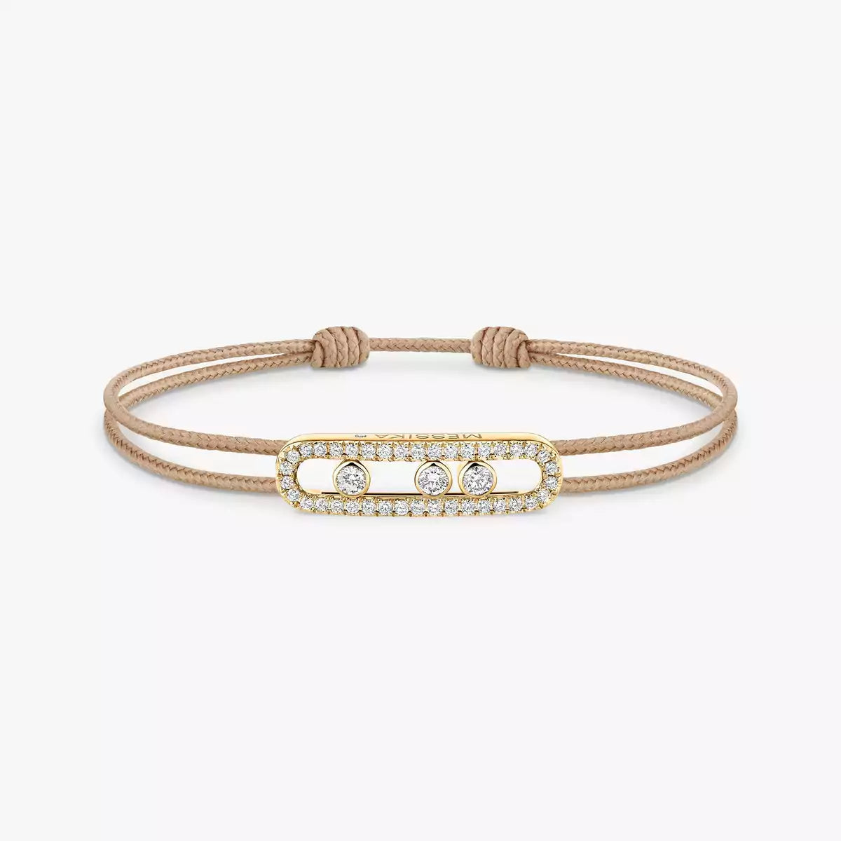 [Royal Jewellery]Messika Care(s) pink cord pavé bracelet