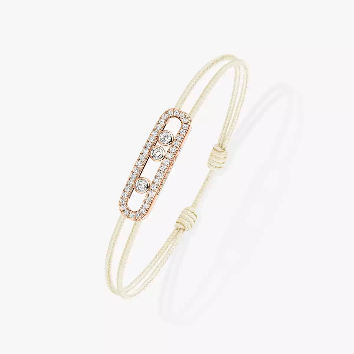 [Royal Jewellery]Messika Care(s) pink cord pavé bracelet