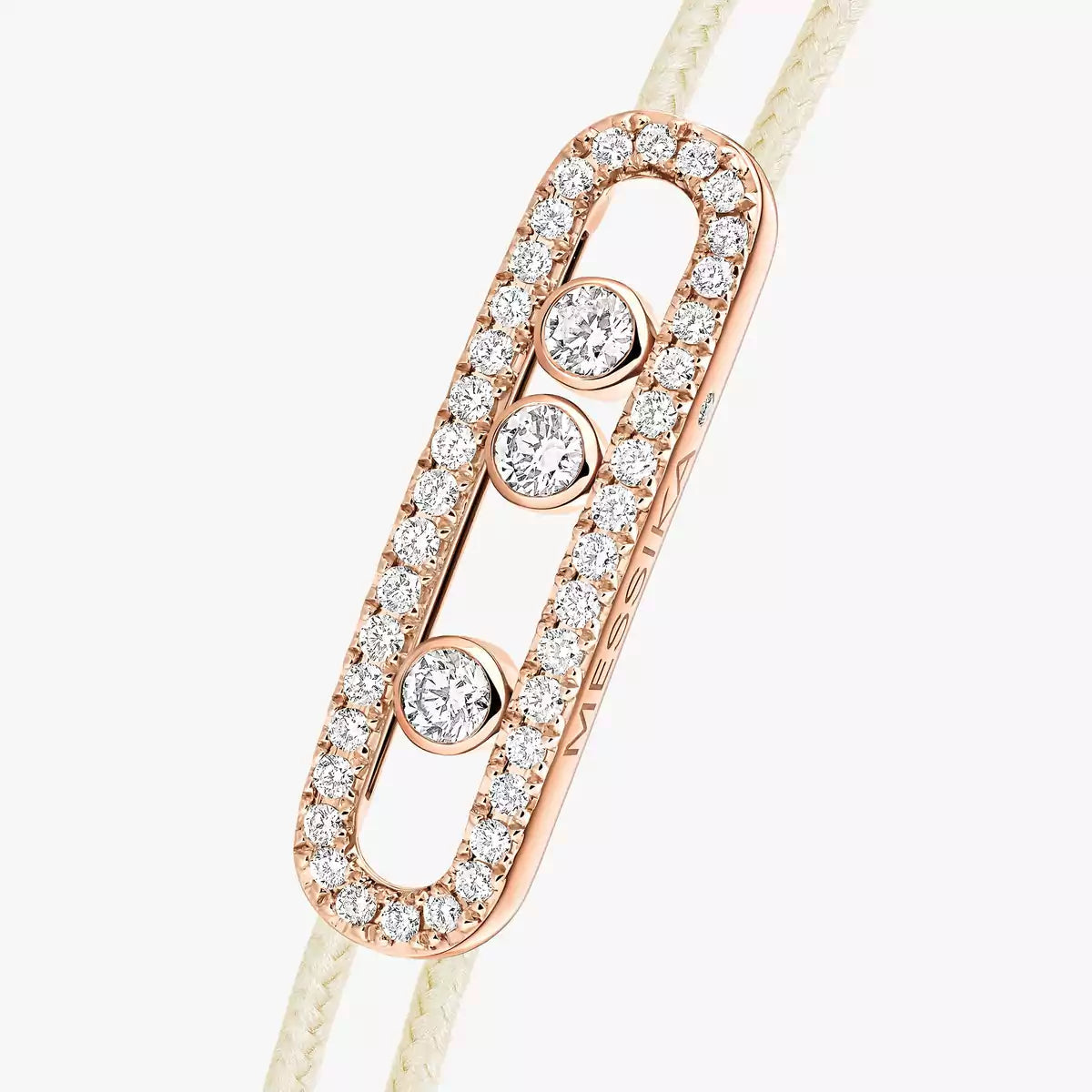 [Royal Jewellery]Messika Care(s) pink cord pavé bracelet