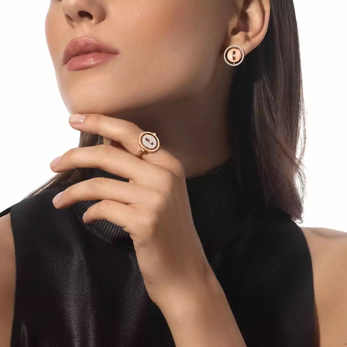 [Royal Jewellery]Lucky Move Diamond Earrings