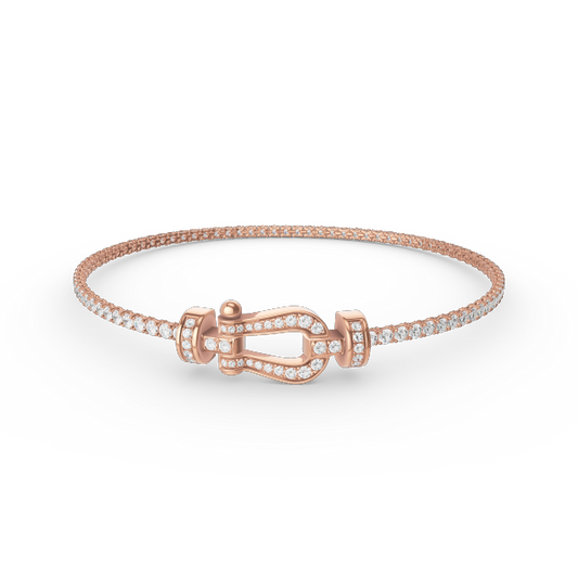 [ROYAL]FORCE  HORSESHOE  DIAMOND TENNIS BRACELET