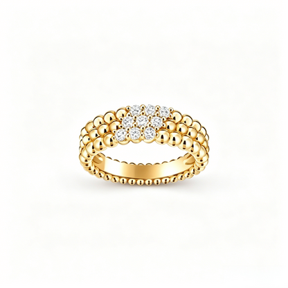 [Royal Jewellery] THREE-ROW DIAMOND RING