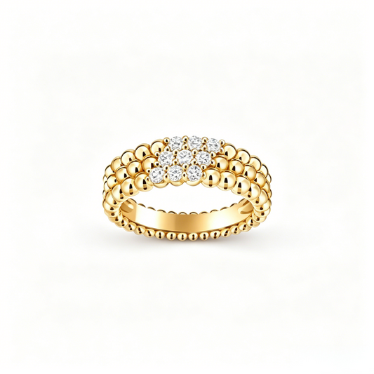 [Royal Jewellery] THREE-ROW DIAMOND RING