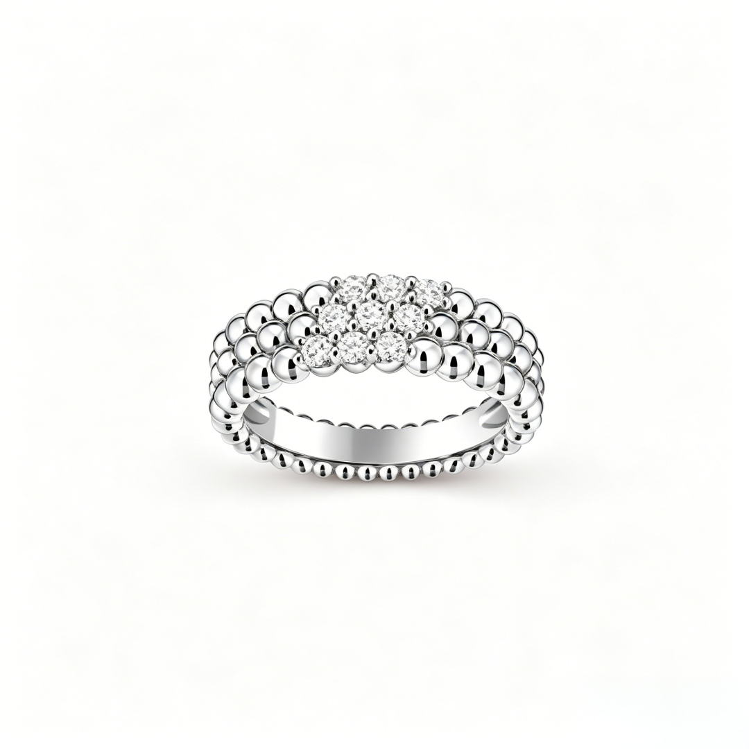 [Royal Jewellery] THREE-ROW DIAMOND RING