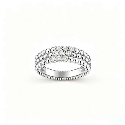 [Royal Jewellery] THREE-ROW DIAMOND RING