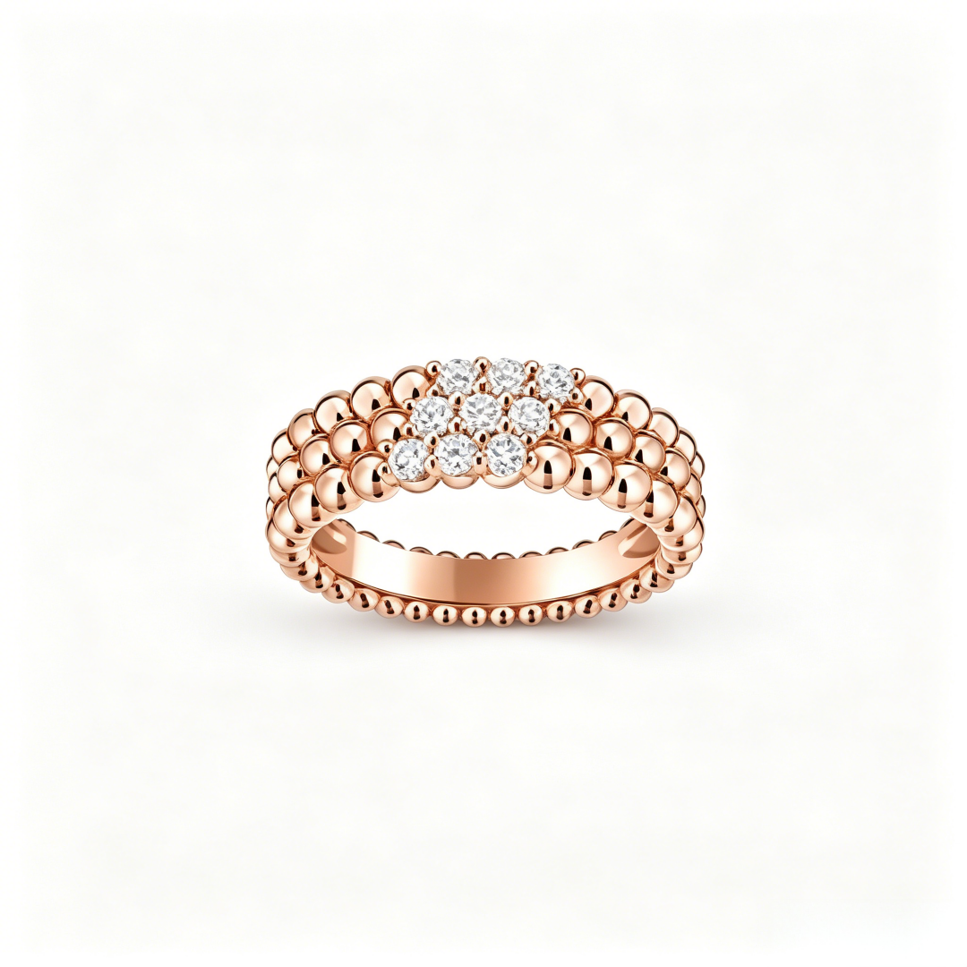 [Royal Jewellery] THREE-ROW DIAMOND RING