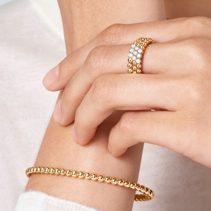 [Royal Jewellery] THREE-ROW DIAMOND RING