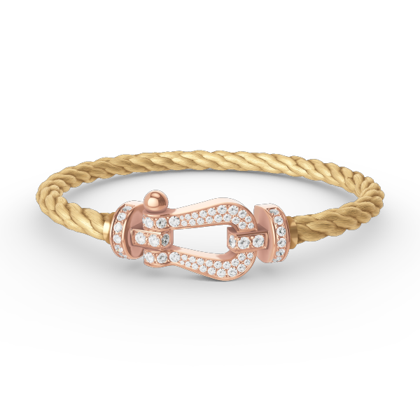 [ROYAL]FORCE LARGE HORSESHOE FULL DIAMOND BRACELET ROSE GOLD