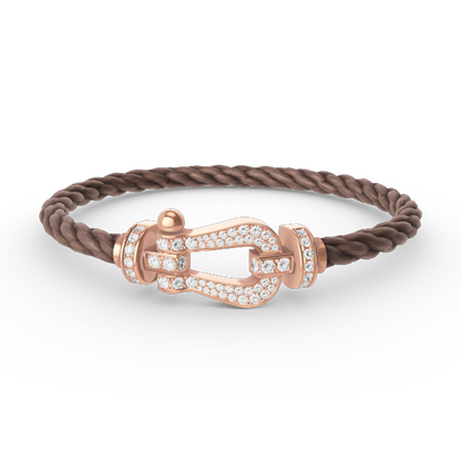 [ROYAL]FORCE LARGE HORSESHOE FULL DIAMOND BRACELET ROSE GOLD