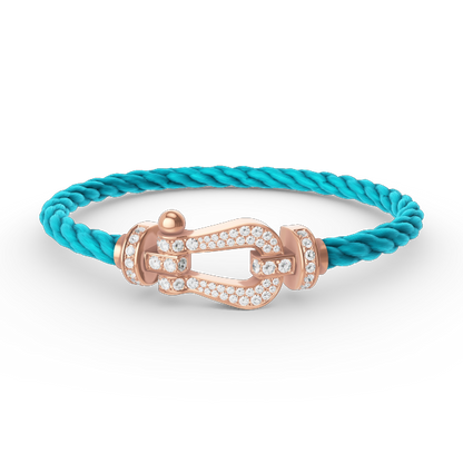 [ROYAL]FORCE LARGE HORSESHOE FULL DIAMOND BRACELET ROSE GOLD