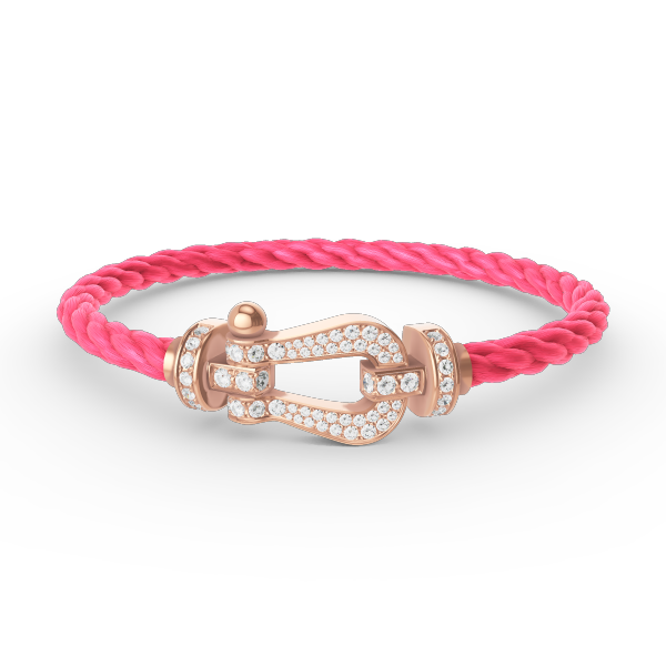 [ROYAL]FORCE LARGE HORSESHOE FULL DIAMOND BRACELET ROSE GOLD