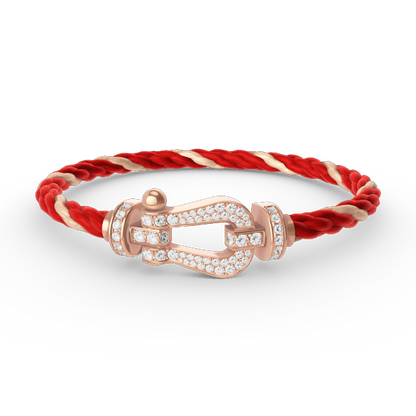 [ROYAL]FORCE LARGE HORSESHOE FULL DIAMOND BRACELET ROSE GOLD