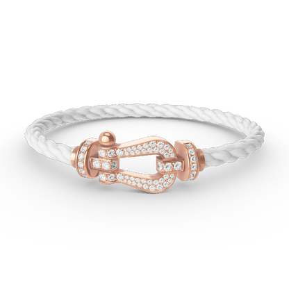 [ROYAL]FORCE LARGE HORSESHOE FULL DIAMOND BRACELET ROSE GOLD