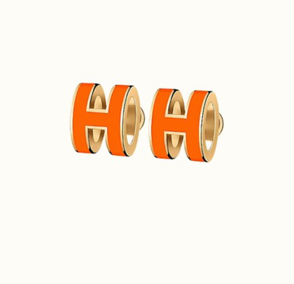 [ROYAL]MINI POP H EARRINGS ORANGE